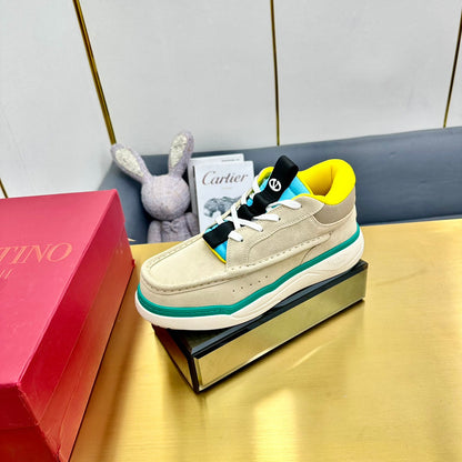 Mid-top Runboot Split Leather Sneaker 30mm Beige Suede 994551