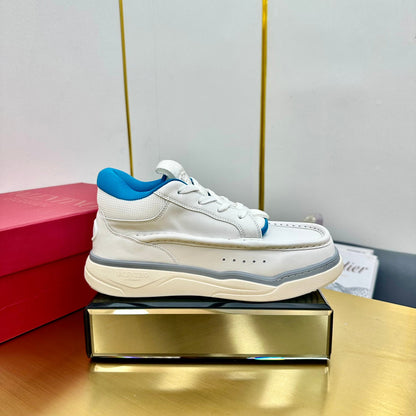 Mid-top Runboot Split Leather Sneaker 30mm White Calfskin 994555