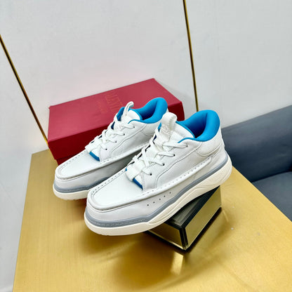 Mid-top Runboot Split Leather Sneaker 30mm White Calfskin 994555