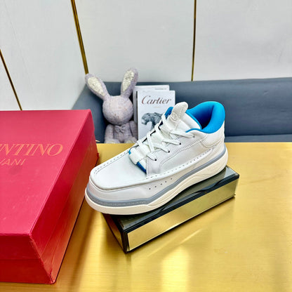 Mid-top Runboot Split Leather Sneaker 30mm White Calfskin 994555