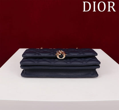 my cd mini 21 dark blue lambskin