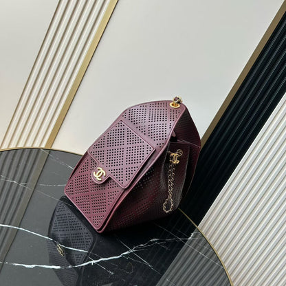 Chane 2026 Hobo Bag Perforated Calfskin 292067