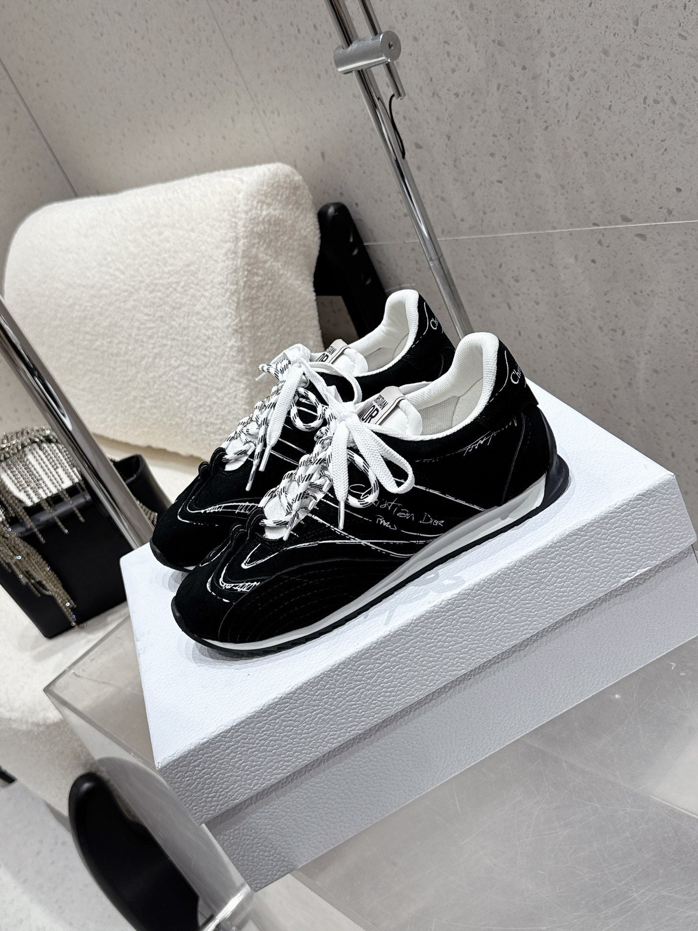 CD D-Sketch Sneaker Black Nubuck Leather 554389