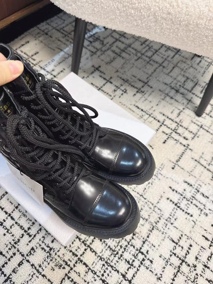 CD D-Unit Ankle Boot Glossy Black Calfskin