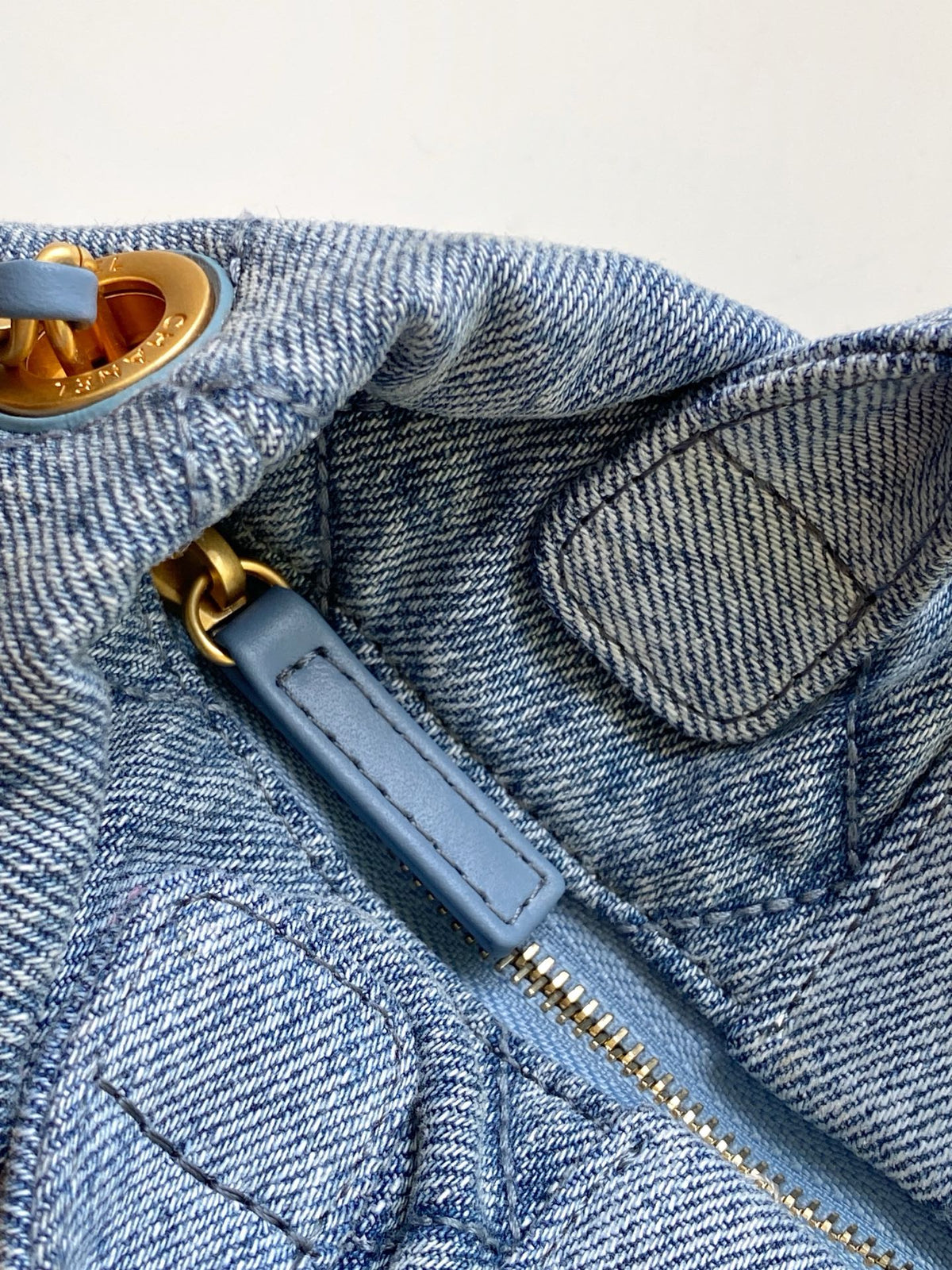 CC 25K Mini Bow Bag 26cm Blue Denim