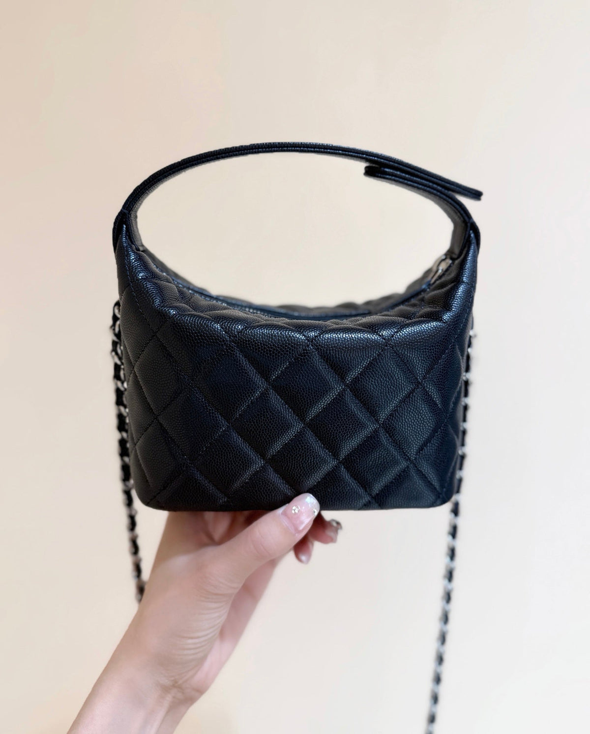 CC 2025 Bento Box Bag Black Calfskin 346313