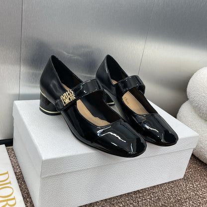 CD Miss Dior Pump 35mm Glossy Black Lambskin