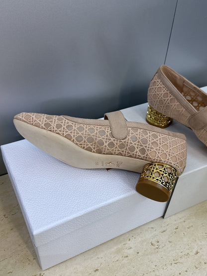 CD 26 Lolita High Heels 40 Beige Mesh Gold 633050