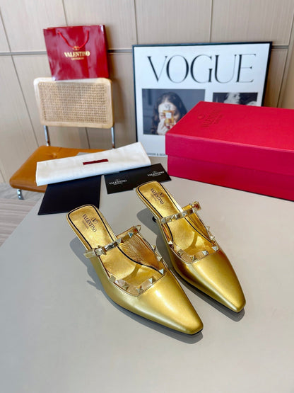 Valentino 25 Pump Mules Heels Patent Leather 239599