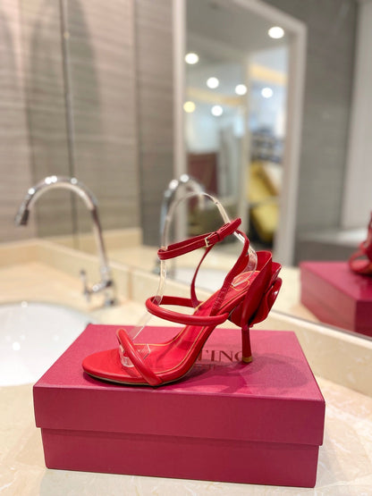 VT 26s Atelier Rose Sandals Red Leather 985380