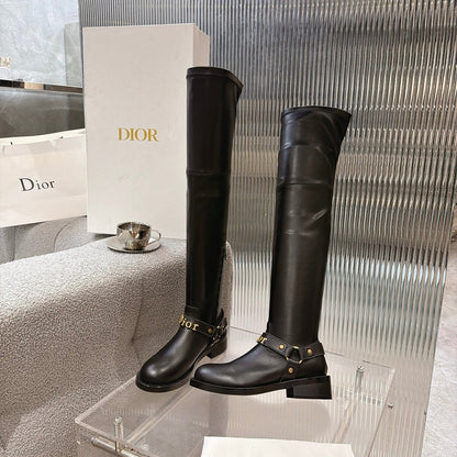CD 26s Bolt Over-The-Knee Boot Black Calfskin 924099