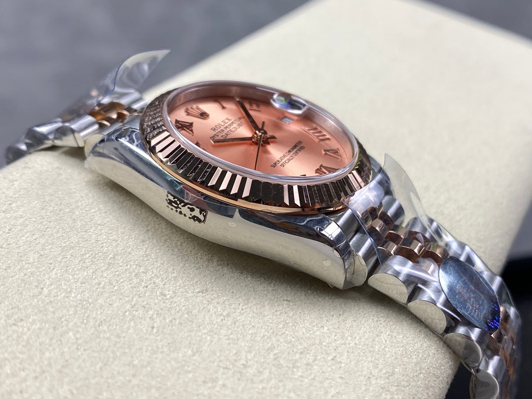 Datejust 31mm Pink Gold Steel Salmon Dial