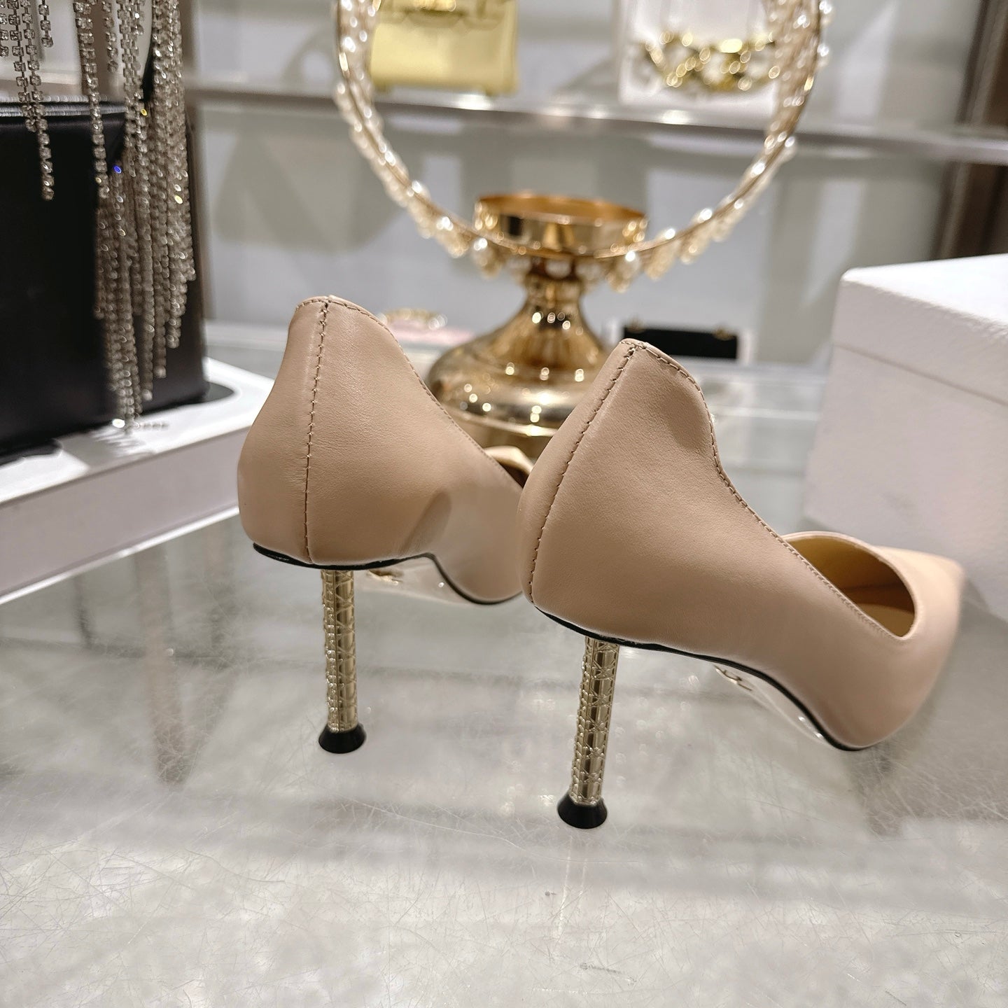 CD 26s Icon Pump 8cm Beige Supple Calfskin 679847