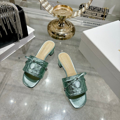 CD 26s Slippers Metallic Mint Calfskin 679867
