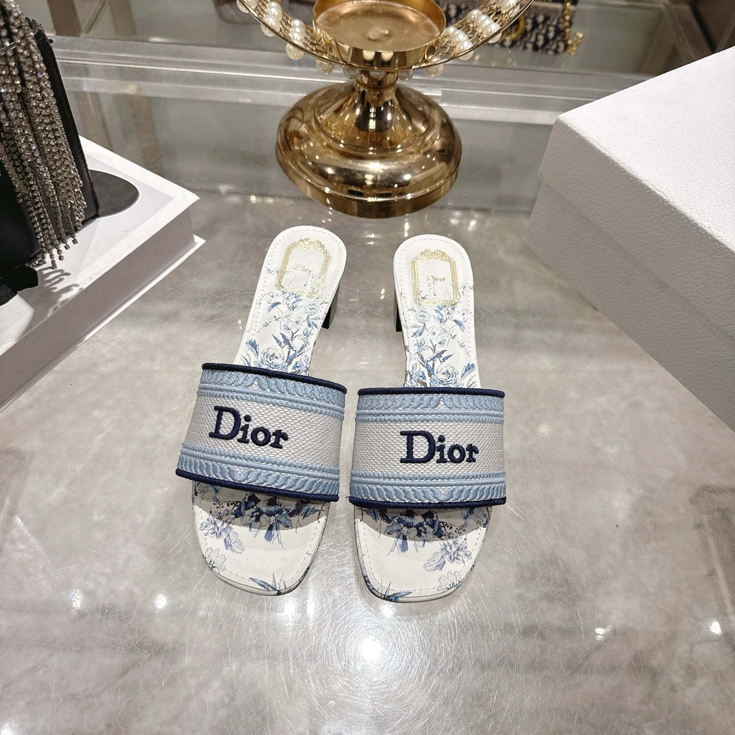 CD 26s Dway Slide 4.5cm Light Blue Colorful Cotton 679873