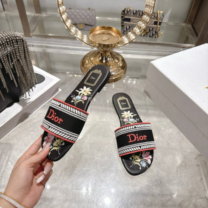 CD 26s Dway Slide Black Colorful Cotton 679878