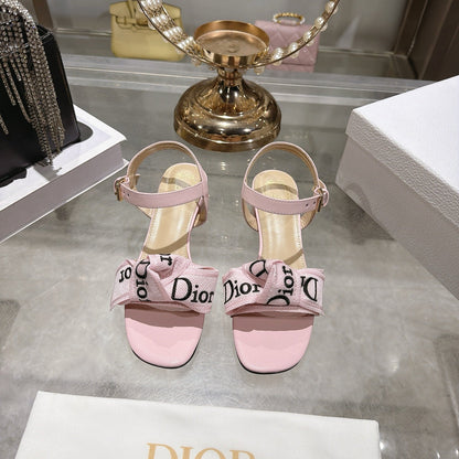 CD J'Adior Sandals Light Pink Canvas Leather 901715