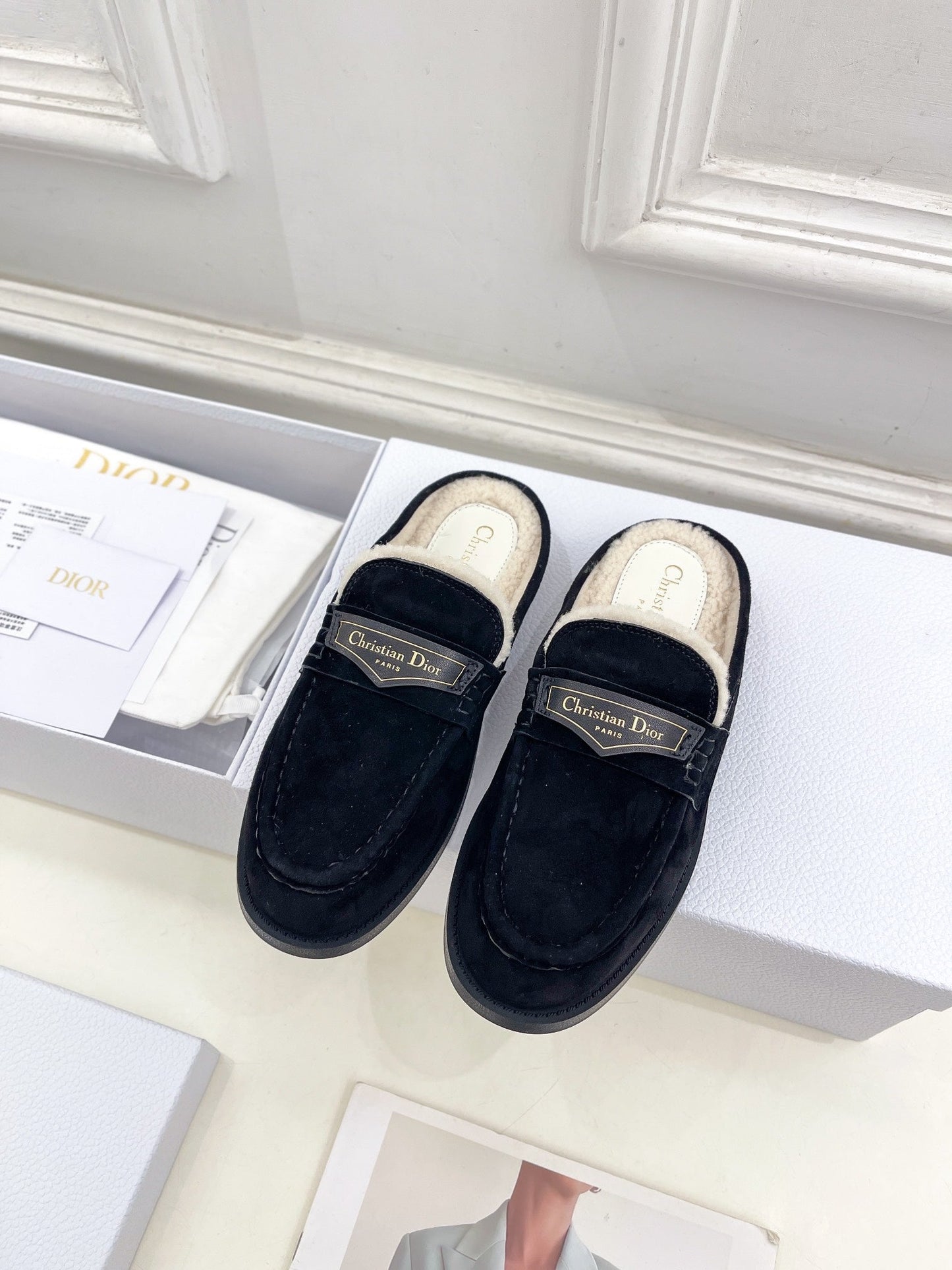 CD Boy Mule Black Suede