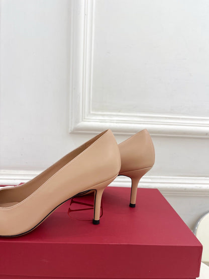 VT 25 Bepointy Pump 8cm Nude Blue Lambskin 325522
