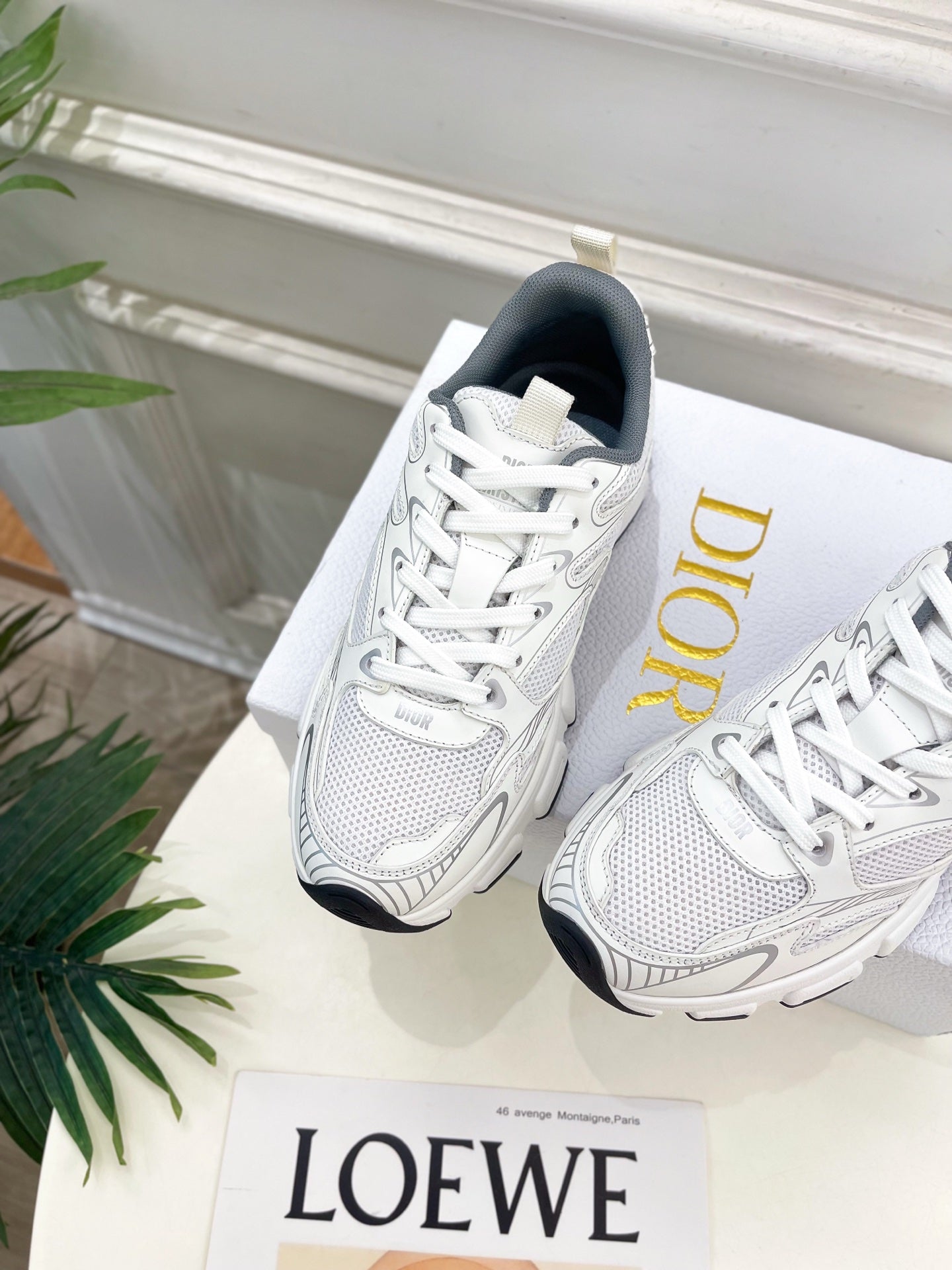 CD SS26 B30 Sneakers White Cowhide Mesh 631929