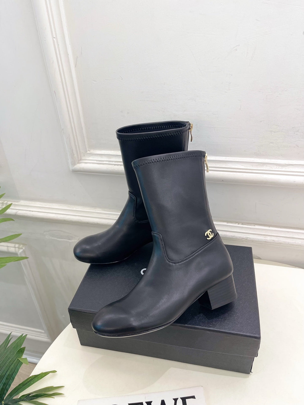 CC 26S Logo Botines 4cm Black Leather 111850