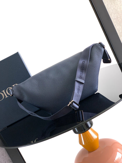 Dior Rider 2.0 Zipper Waist Bag Navy Blue Cowhide 336242