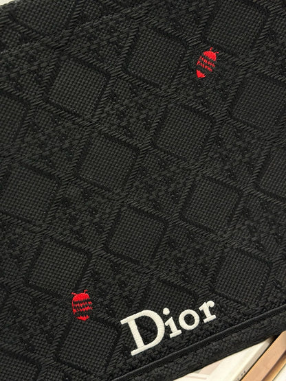 CD 2026 Book Tote Bag With Red Beetle-shaped Embellishments Black Canvas 288481