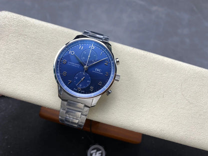 IWC Portuguese 41mm Blue Dial Silver Numerals Steel Case