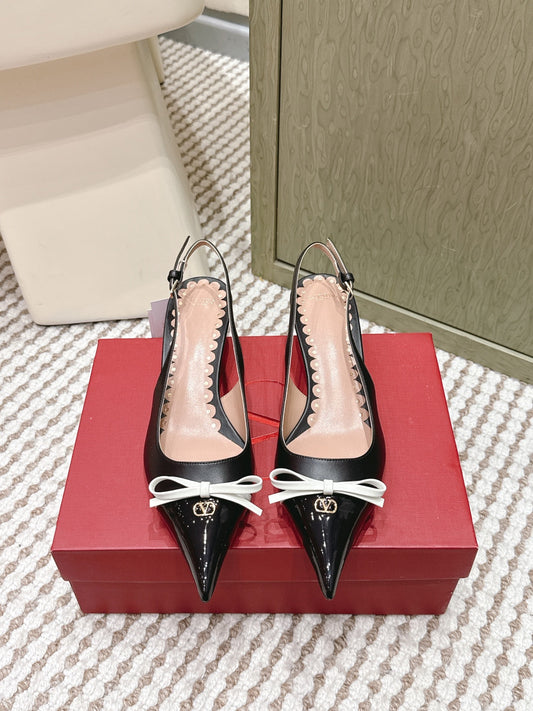 VT 26s Slingback 45 Black Patent Calfskin 612241