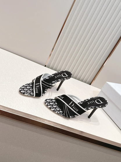 CD 2026 Monogram Sandal 85mm Canvas Leather 844325