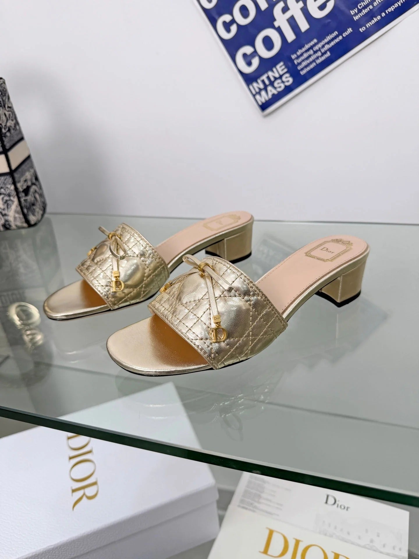 CD 2026 Sandal 45mm Metallic Leather 844877