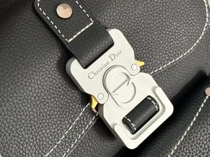 CD Gallop Sling Bag Black Grained Calfskin