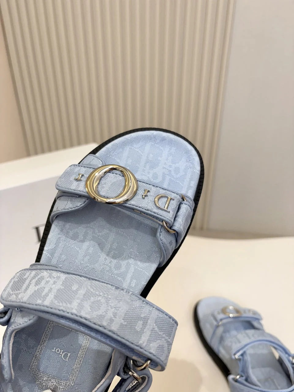 CD 2026 Sandal Blue Fabric Leather 846482