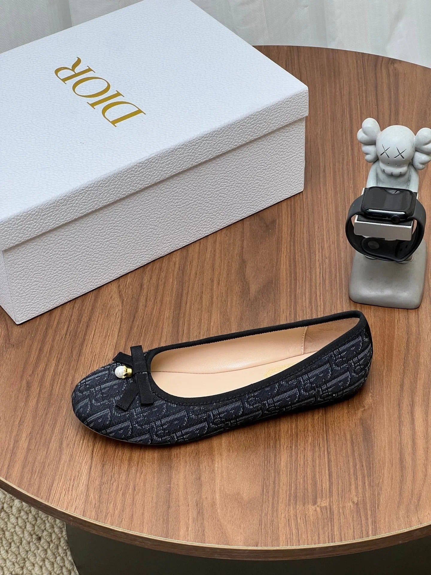 CD Oblique Ballet Flat Fabric Cowhide 846595