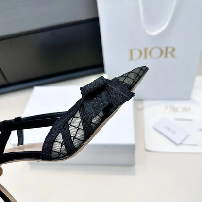 CD 26 Slingback 85 Black Mesh Leather 622212