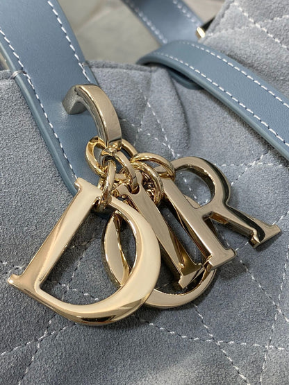 CD 2026 Toujours Bag Blue Grey Suede Leather 286497