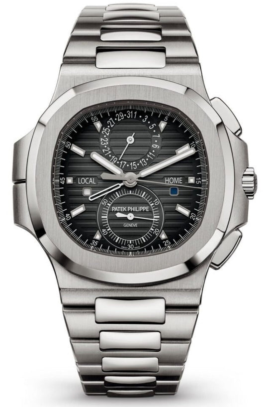 Patek Philippe Nautilus Travel Time Chronograph - Stainless Steel - Black Gradated Dial - Ref# 5990 - 1A-001