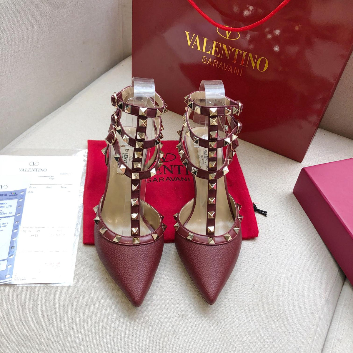 Valentino Rockstud Caged Pump Leather