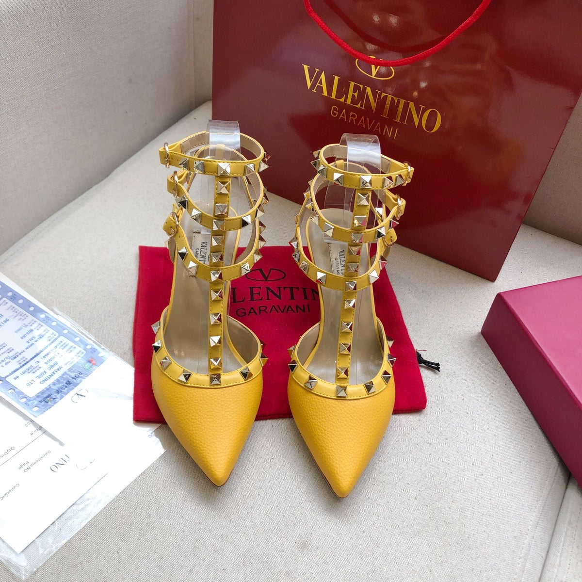 Valentino Rockstud Caged Pump Leather