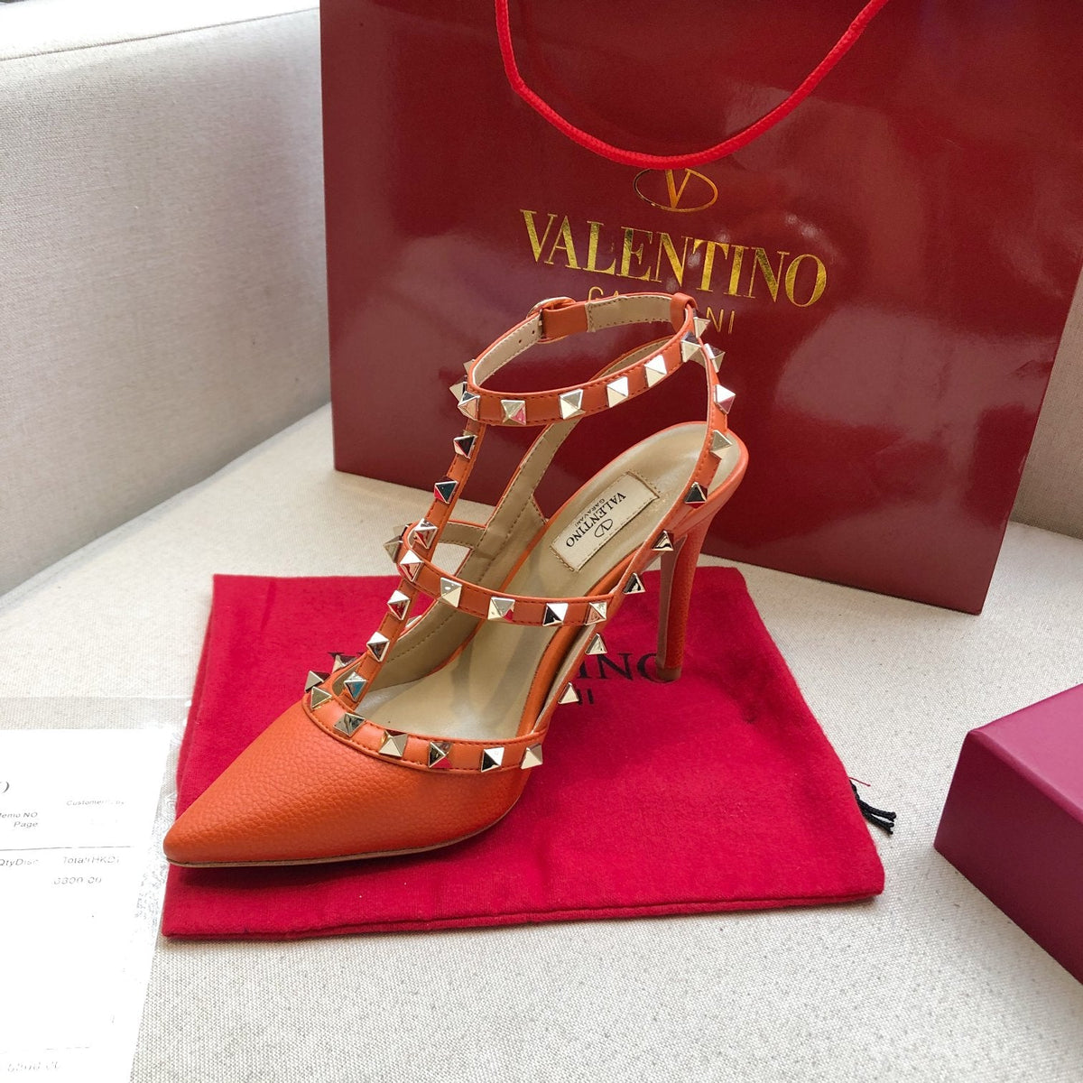 Valentino Rockstud Caged Pump Leather