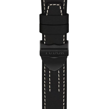 Black Bay Ceramic 41mm - Black on Hybrid Leather/Rubber Strap w/ Extra Fabric Strap