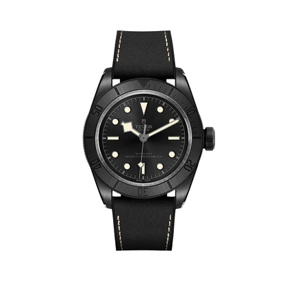 Black Bay Ceramic 41mm - Black on Hybrid Leather/Rubber Strap w/ Extra Fabric Strap