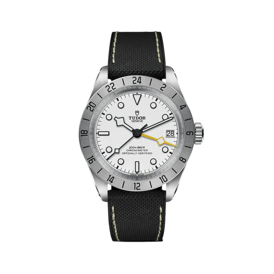 Black Bay Pro GMT 39mm - Opaline on Rubber/Leather Strap