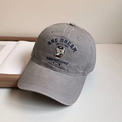 Embroidered Bear Baseball Cap