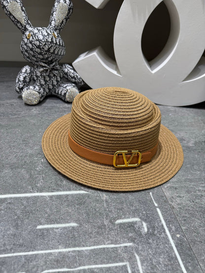 Valentino Linen Concave Crown Flat Cap