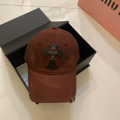 Chrome Hearts Distressed Washed Baseball Cap