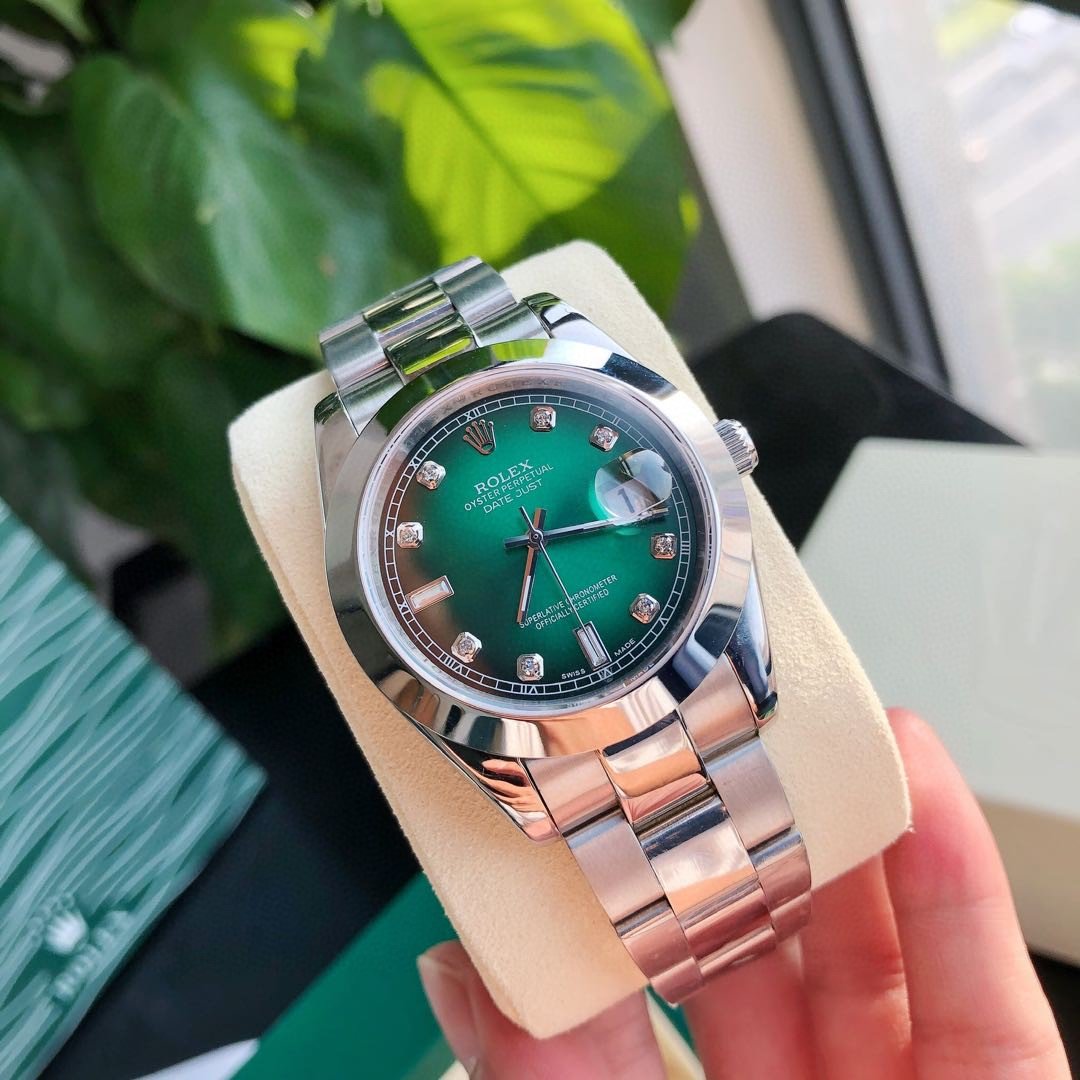 DATEJUST 41 SMOOTH BEZEL STAINLESS STEEL DIAMOND NUMERALS