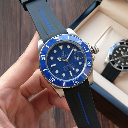 SUBMARINER DATE 40 CERAMIC BEZEL RUBBER STRAP